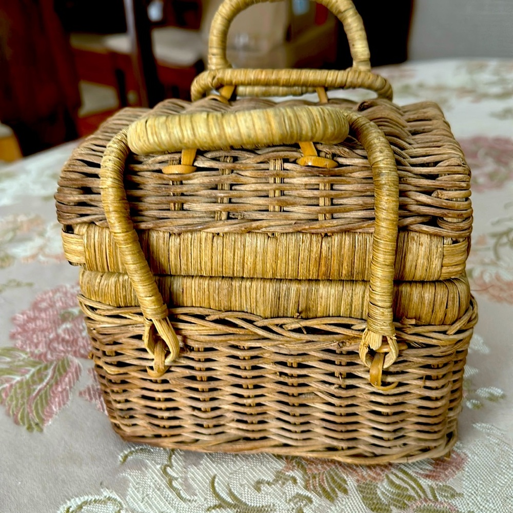 Vintage wicker basket